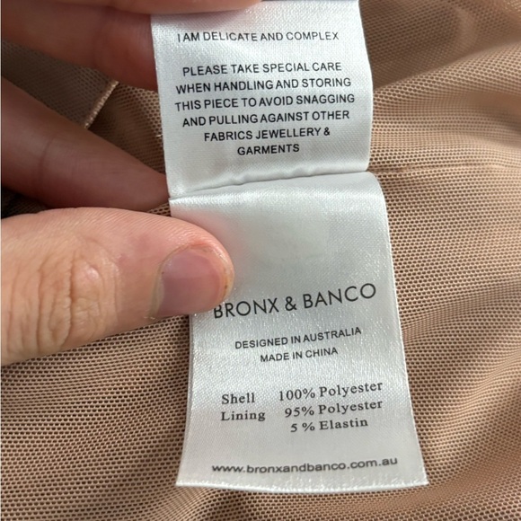 Bronx and Banco bride bridal wedding white boho Tiffany Blanc Dress size medium - Picture 16 of 16